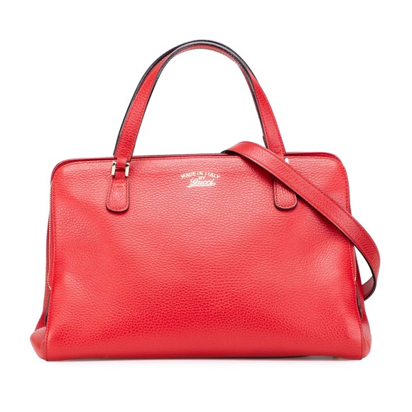 Pre-Loved Gucci Calfskin Swing Top Handle Satchel - Picture 1 of 12